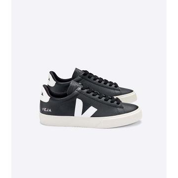 Men's Veja CAMPO CHROMEFREE Low Tops Sneakers Black/White | SG 294TCE